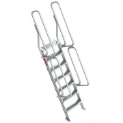 Escalera de aluminio fija para entreplantas y altillos | Inclinación 60º 5 Peldaños SG60-05