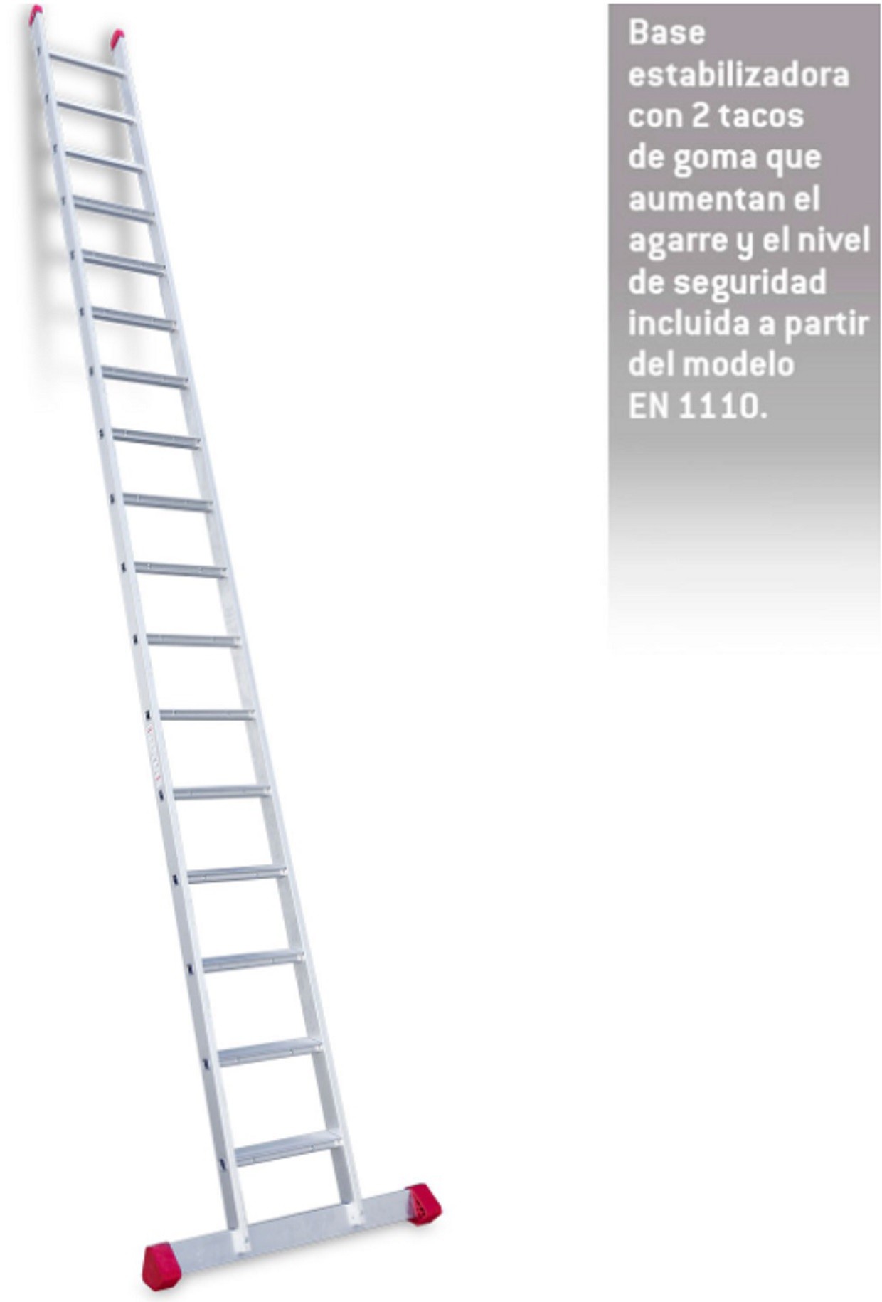 Escalera de apoyo con peldaños anchos EN1117 17 Peldaños - Alevan
